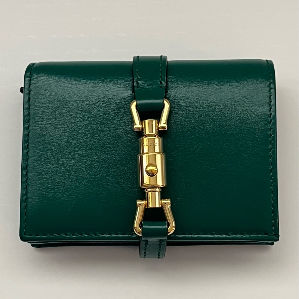 Gucci Jackie 1961 Card Case Wallet in Emerald Green - Picture 17 of 17